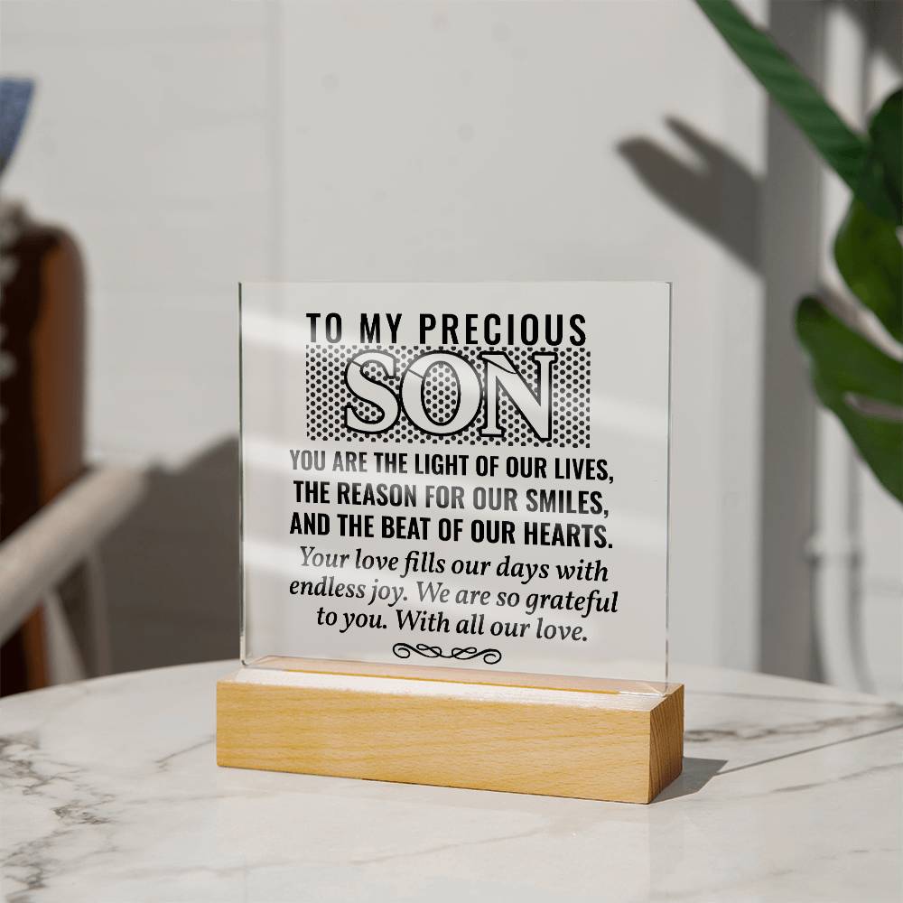 To Our Precious Son Acrylic Square