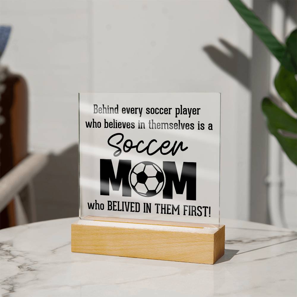 Behind every soccer player Acrylic Square