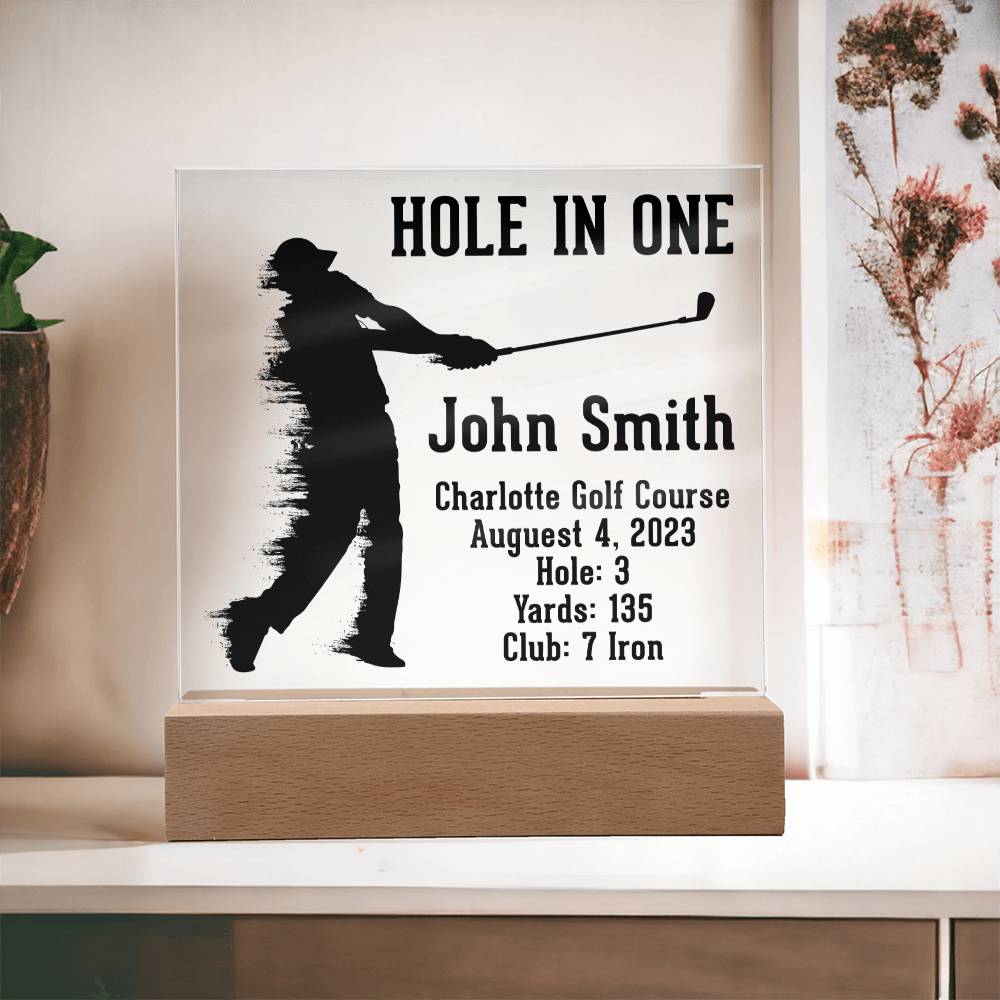 Hole in one Acrylic Square