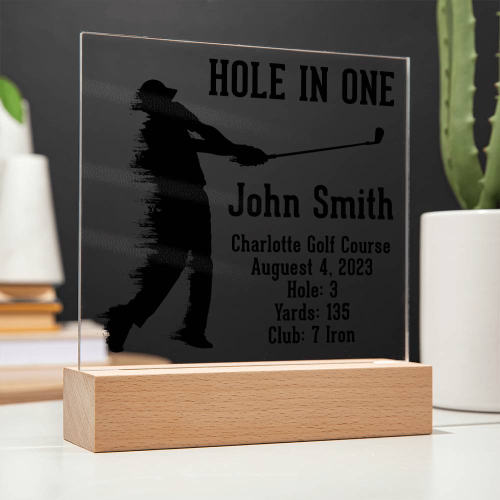 Hole in one Acrylic Square