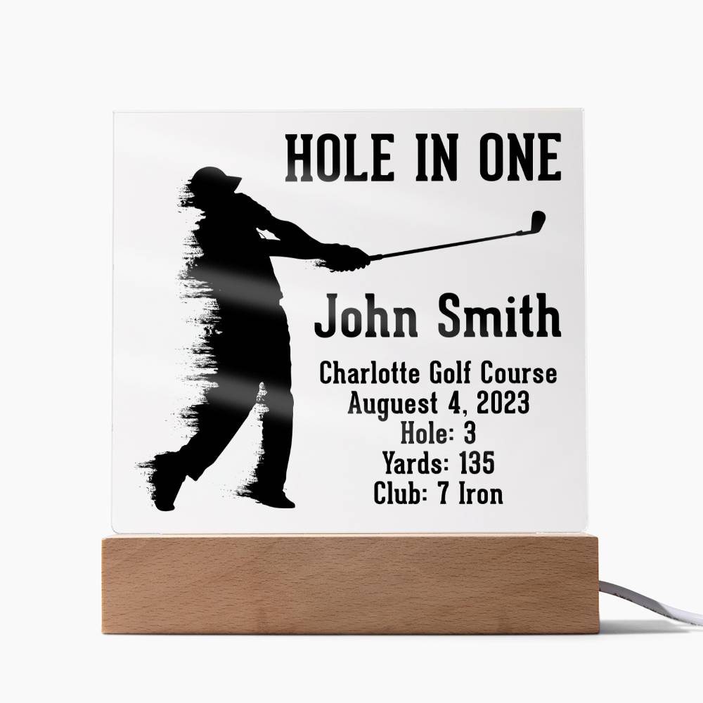 Hole in one Acrylic Square