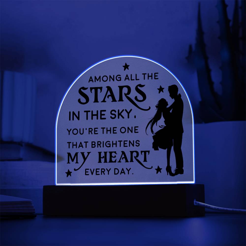 Acrylic Dome Plaque - To my wife-Among all