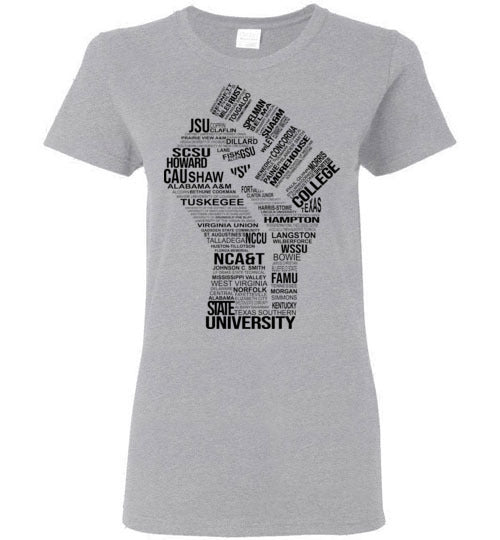Women's Historically Black Power T-Shirt (Black)