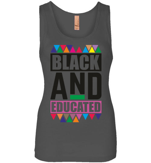 Women's Black and Educated Tank Top
