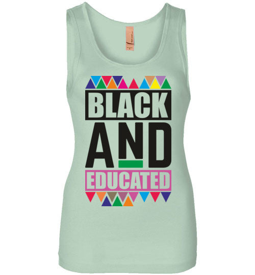 Women's Black and Educated Tank Top