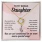 To My Bonus Daughter, My World Love Knot Necklace | To Bonus Daughter