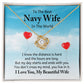 My Navy Wife, You Live In It Love Knot Necklace | To Wife