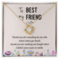 To My Best Friend, By My Side Love Knot Necklace | To Best Friend