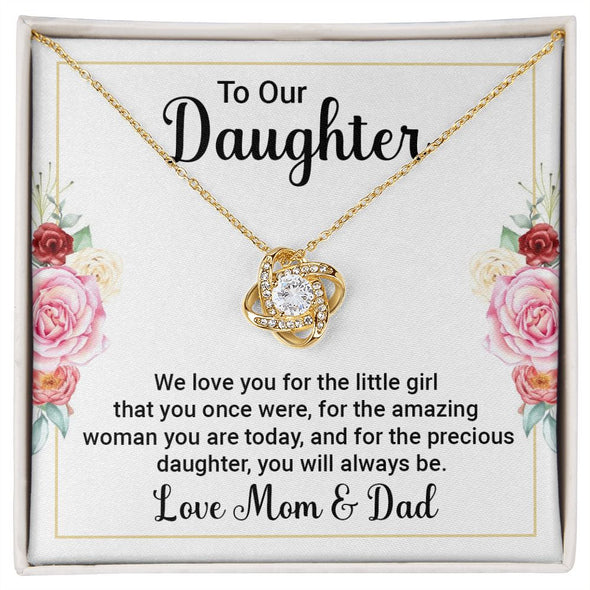 Our Daughter, We Love You Love Knot Necklace | To Daughter