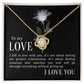 To My Love, What It's About Love Knot Necklace | To Wife | To Girlfriend