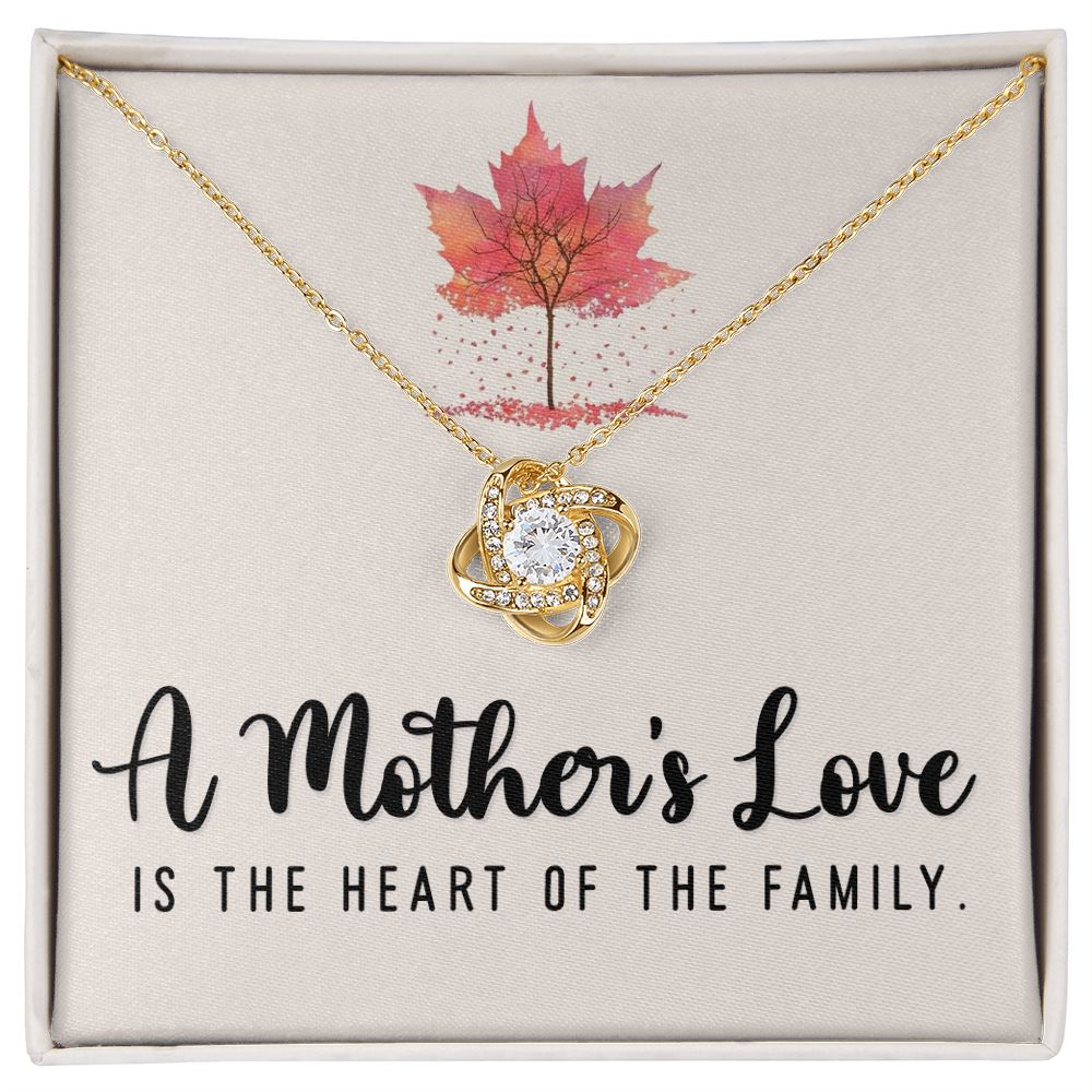 A Mother s Love is the Heart Love Knot Necklace To Mother Marvel Hairs