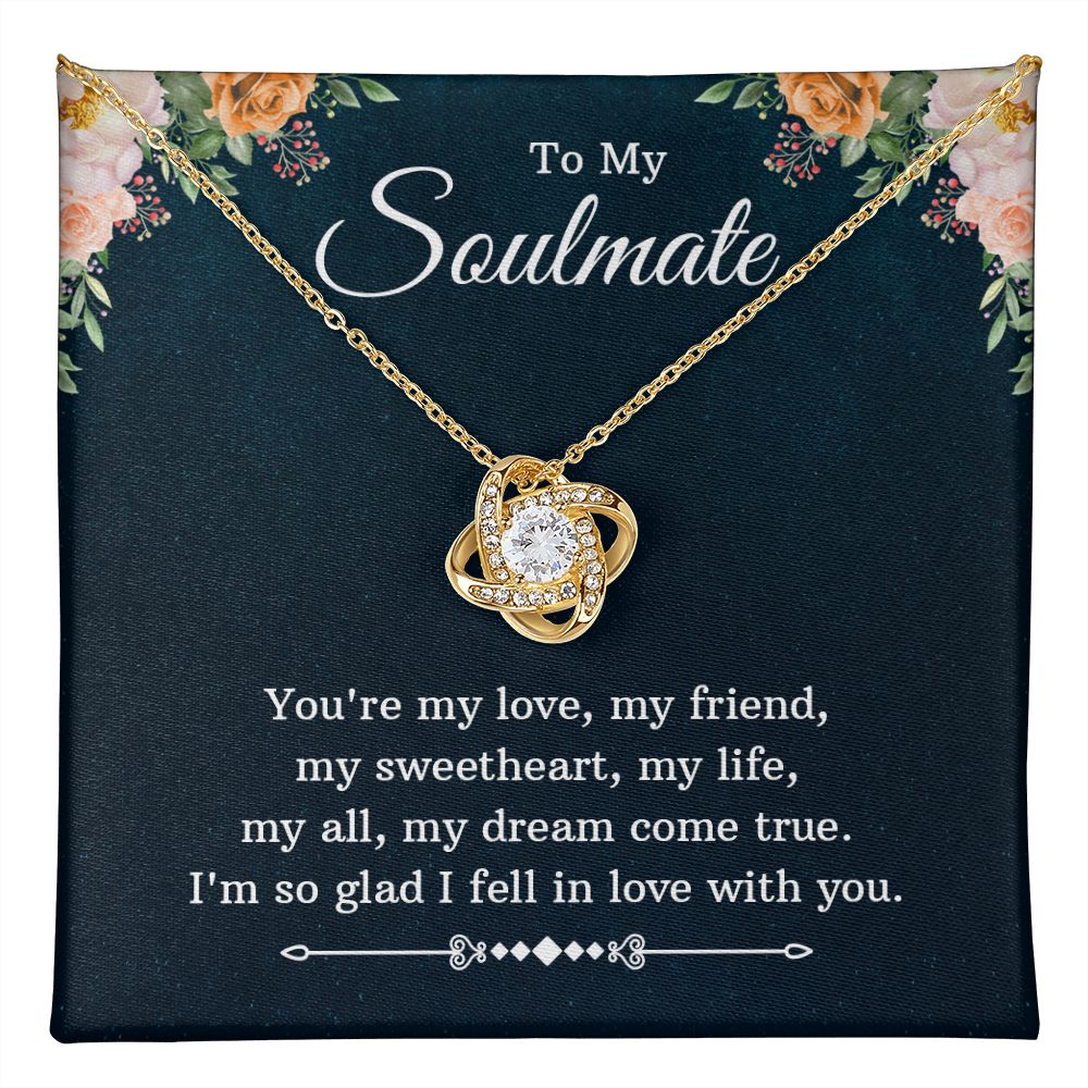 My Soulmate, I'm So Glad Love Knot Necklace | To Wife | To Girlfriend