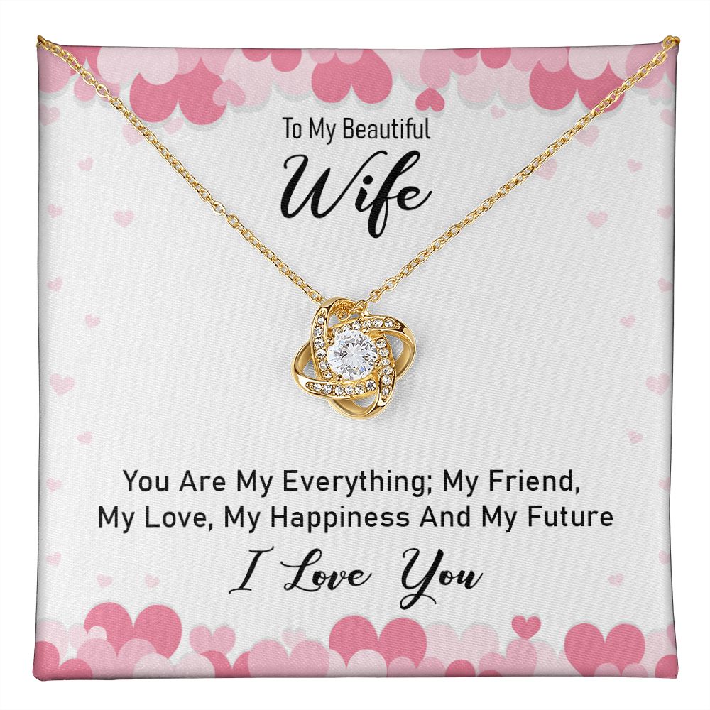 To My Wife, My Future Love Knot Necklace | To Wife