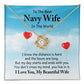 My Navy Wife, You Live In It Love Knot Necklace | To Wife