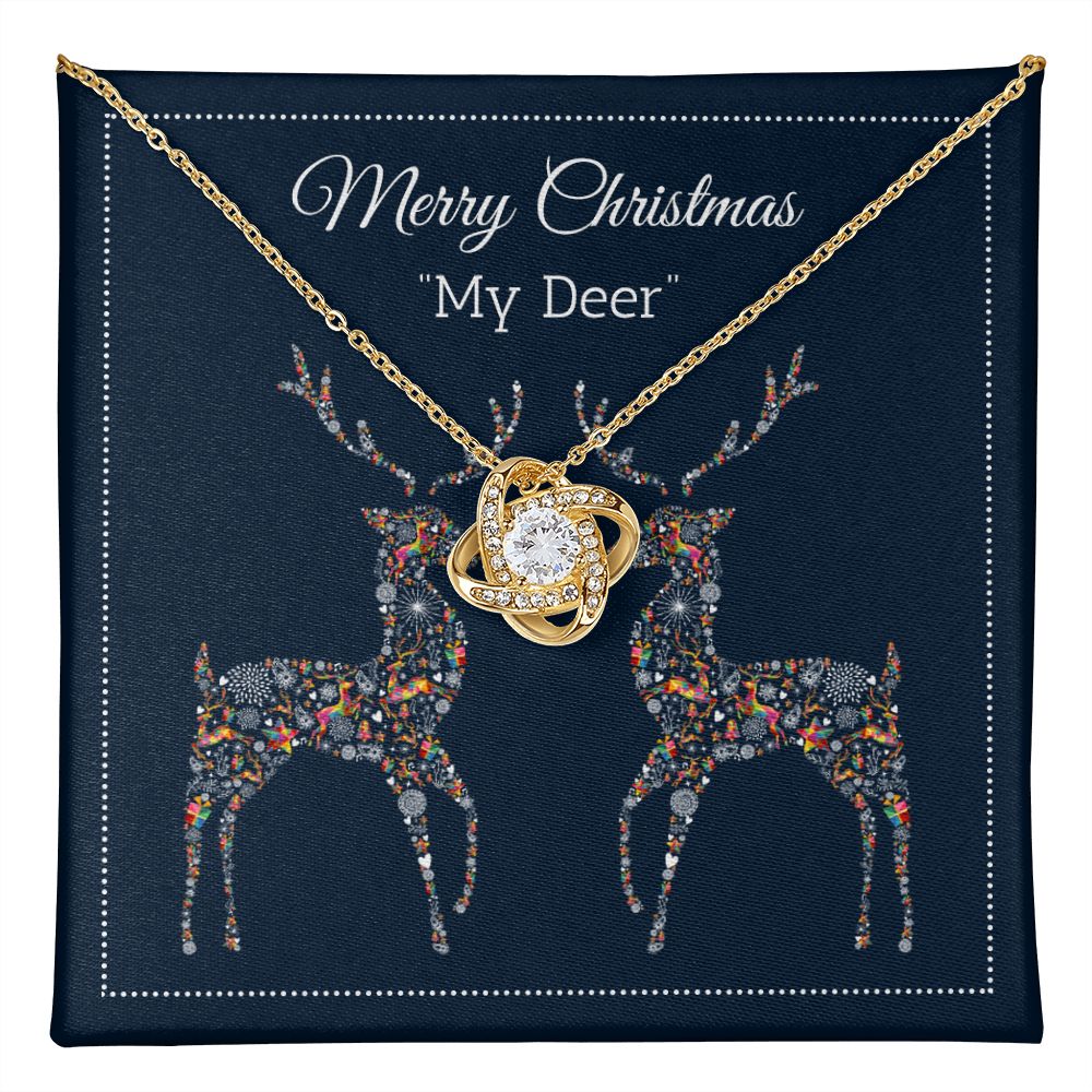 Merry Christmas My Deer Love Knot Necklace | To Wife | To Girlfriend