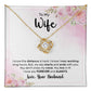 To My Wife, My Day Starts Love Knot Necklace | To Wife