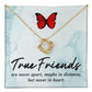 True Friends are Never Apart Love Knot Necklace | To Best Friend