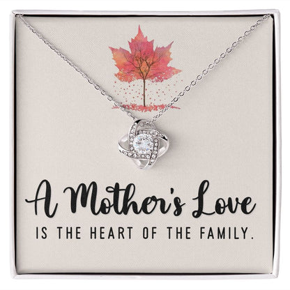 A Mother's Love is the Heart Love Knot Necklace | To Mother