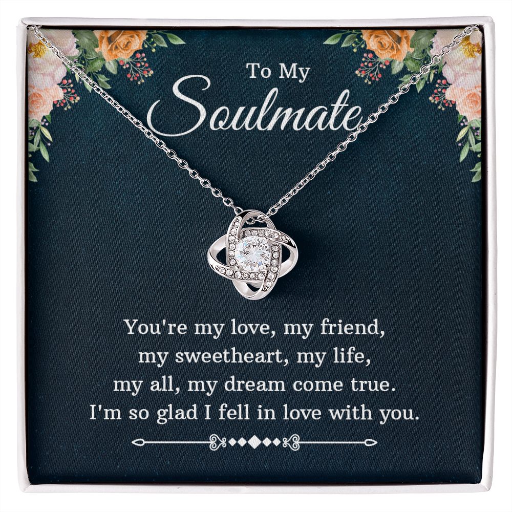 My Soulmate, I'm So Glad Love Knot Necklace | To Wife | To Girlfriend