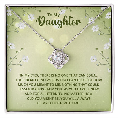 To My Daughter, My Love For You Love Knot Necklace | To Daughter