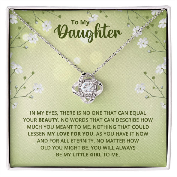 To My Daughter, My Love For You Love Knot Necklace | To Daughter