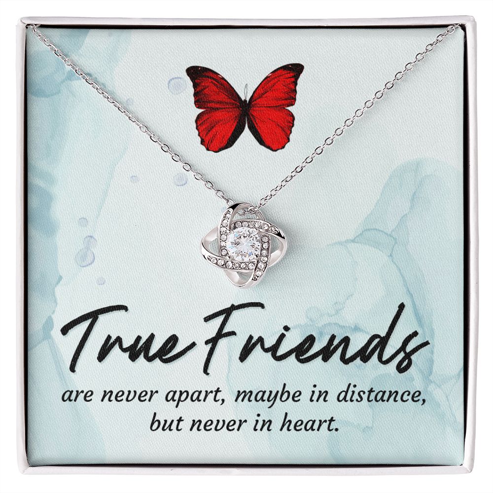 True Friends are Never Apart Love Knot Necklace | To Best Friend