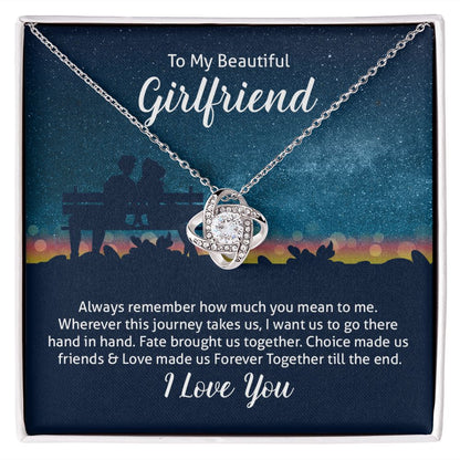 Remember How Much You Mean To Me Love Knot Necklace | To Girlfriend