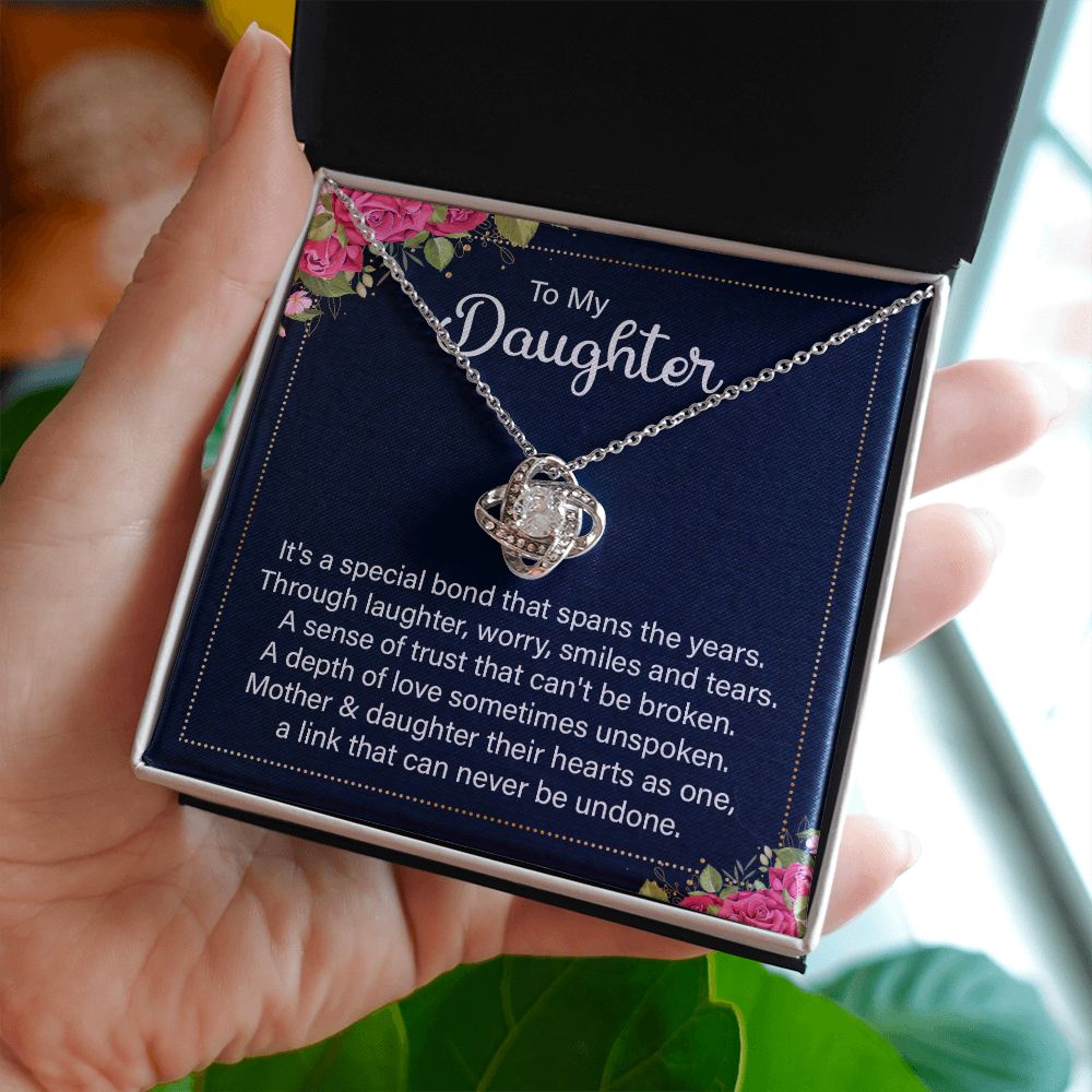 To My Daughter, A Special Bond Love Knot Necklace | To Daughter