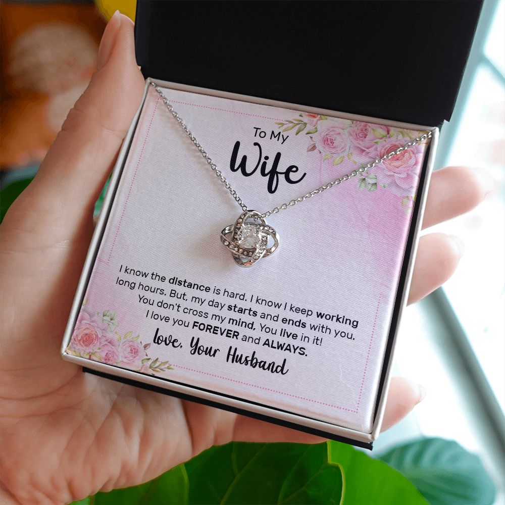 Wife Necklace, To My Lovely Wife I Love You For Being You, Anniversary –  Rakva