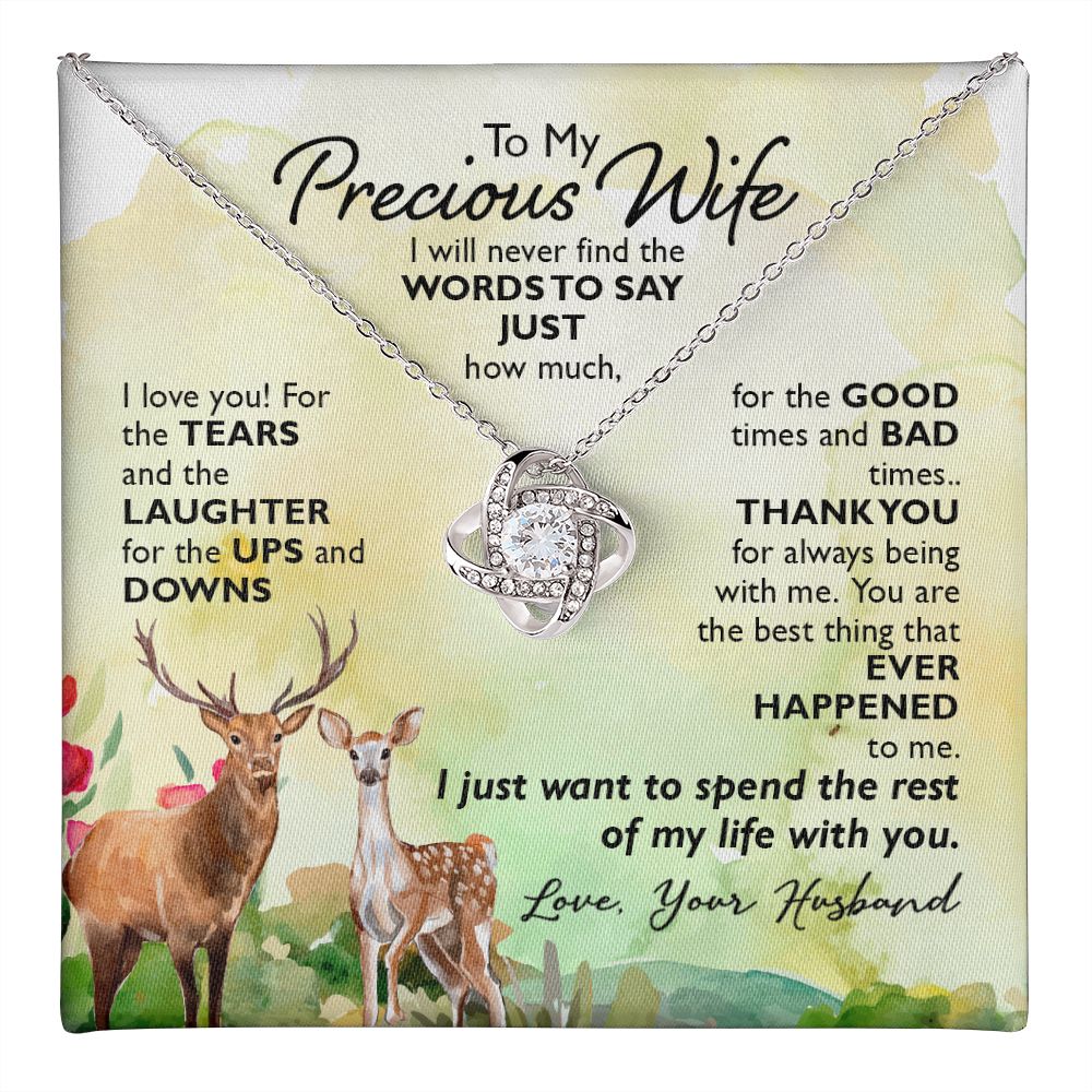 To My Wife Wife is a Precious Birthday Message Forever Necklace w Message  Card - Walmart.com