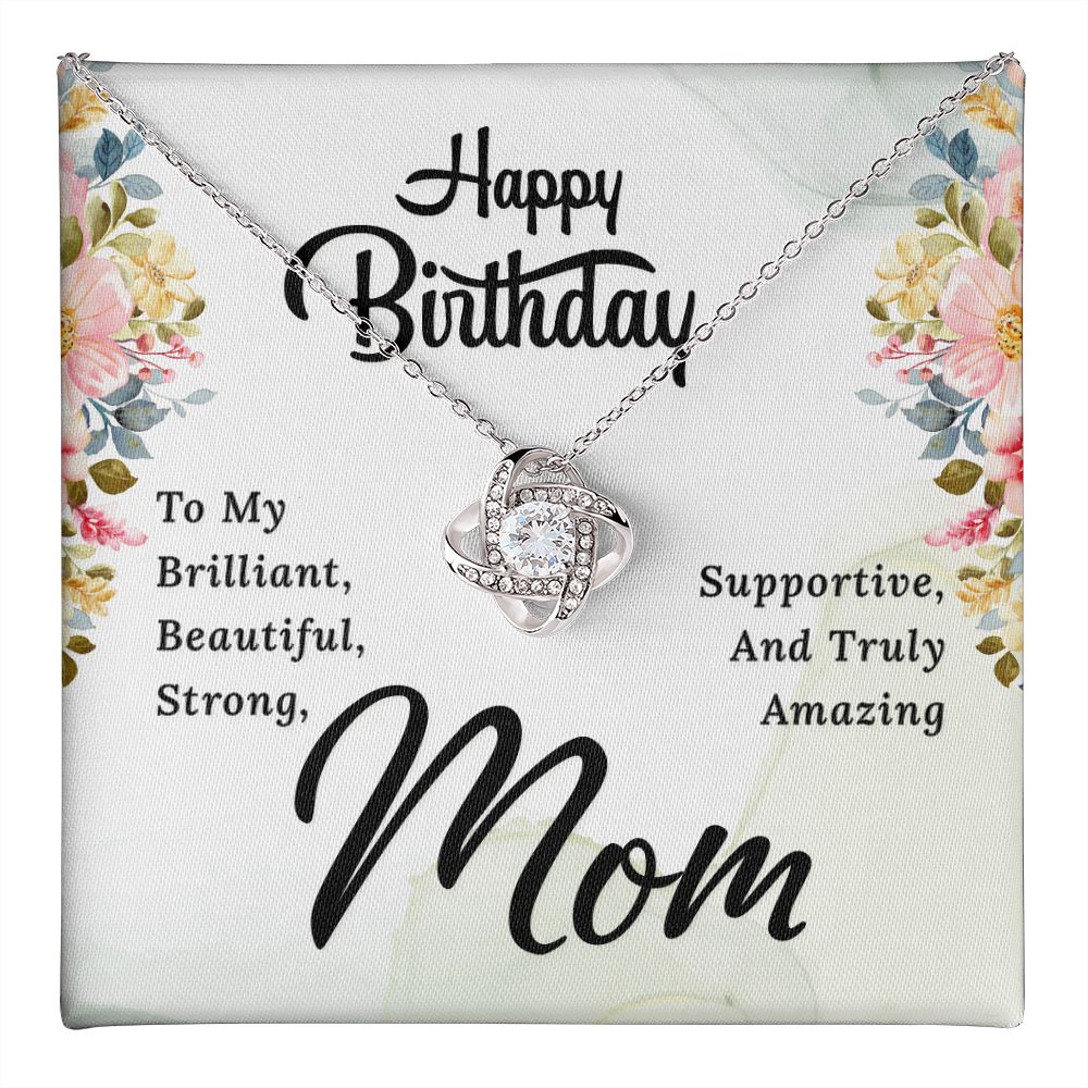 Happy Birthday to My Truly Amazing Mom Love Knot Necklace | To Mom