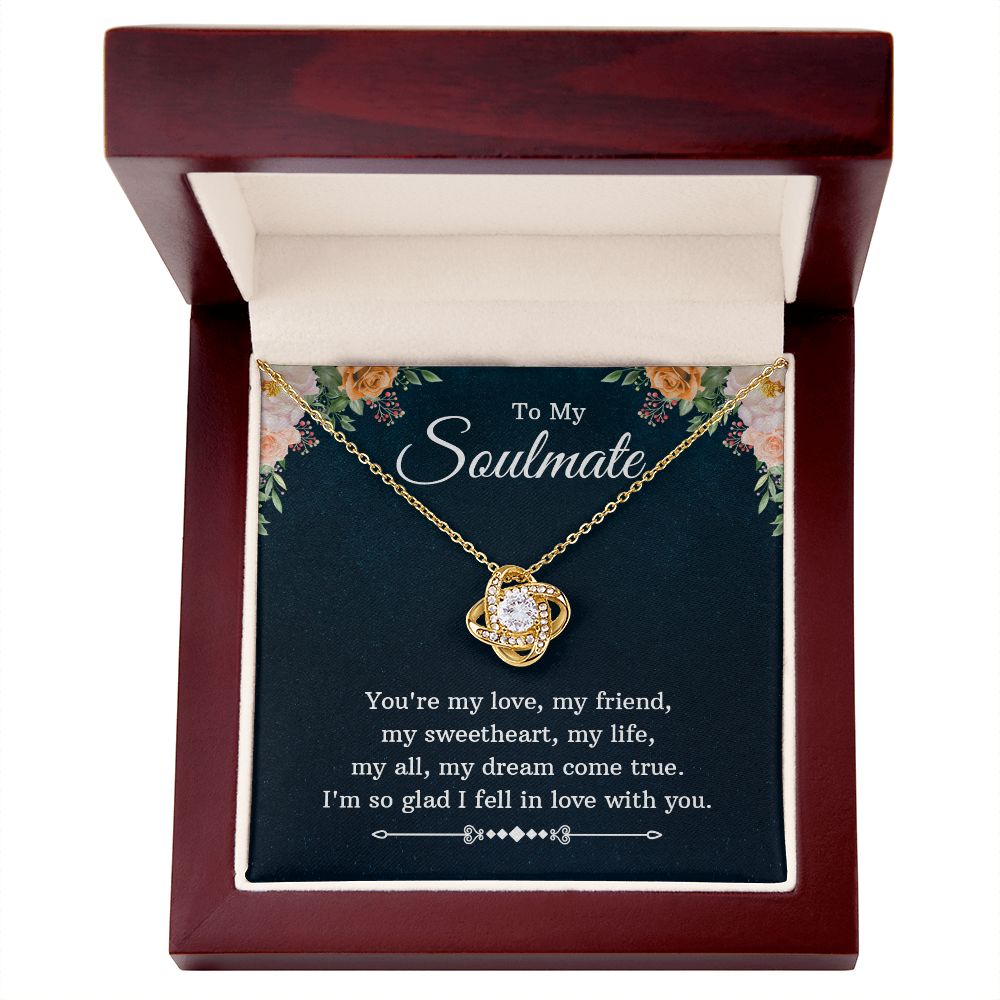 My Soulmate, I'm So Glad Love Knot Necklace | To Wife | To Girlfriend