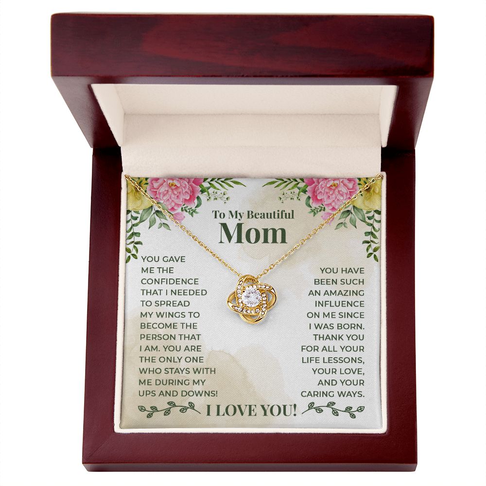 Gave Me The Confidence Love Knot Necklace | To Mom