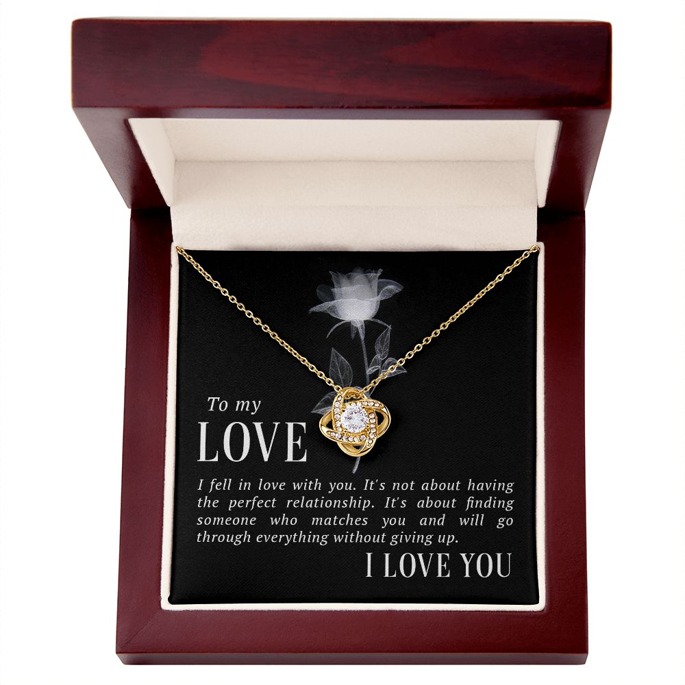 To My Love, What It's About Love Knot Necklace | To Wife | To Girlfriend