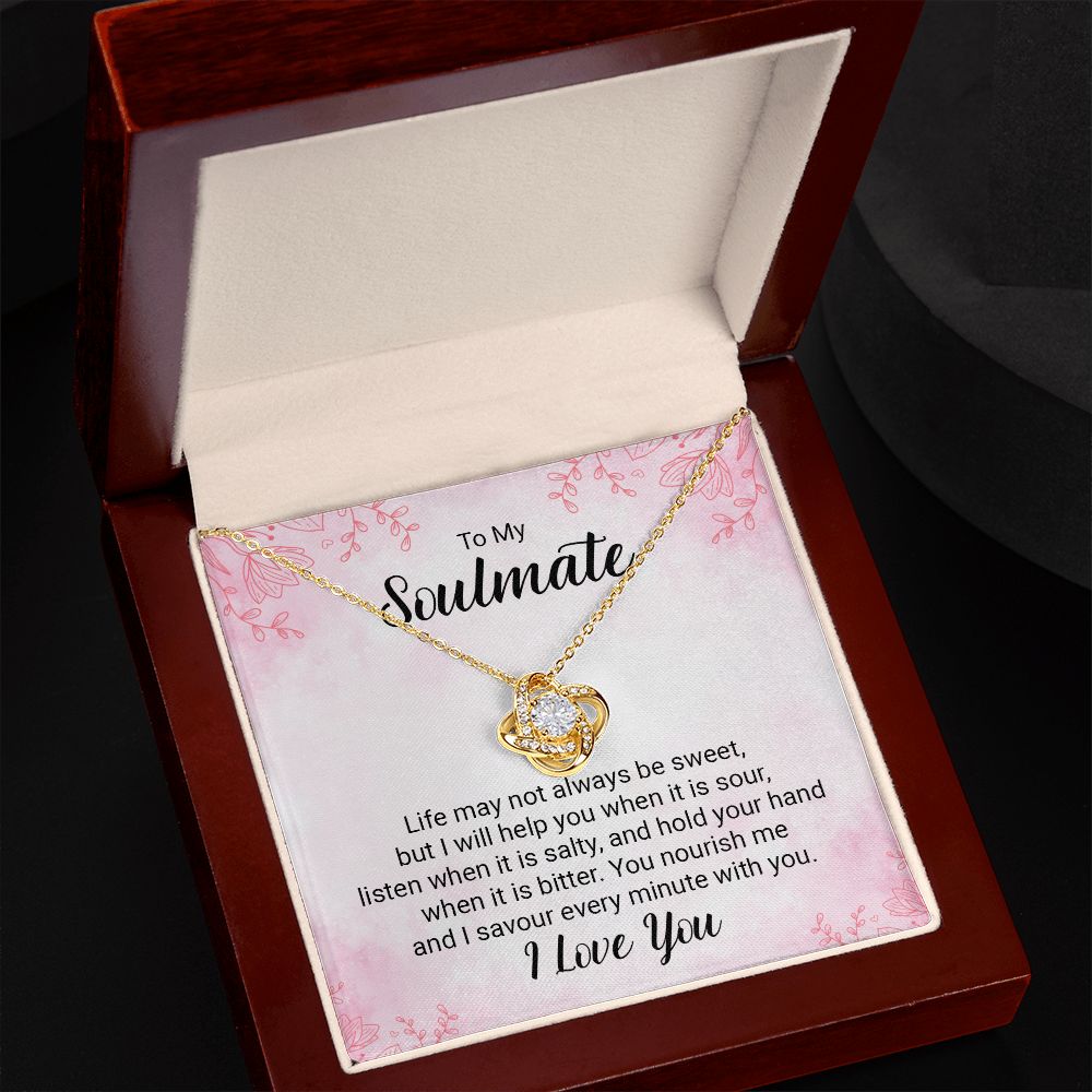 To My Soulmate, I Will Help You Love Knot Necklace | To Wife | To Girlfriend