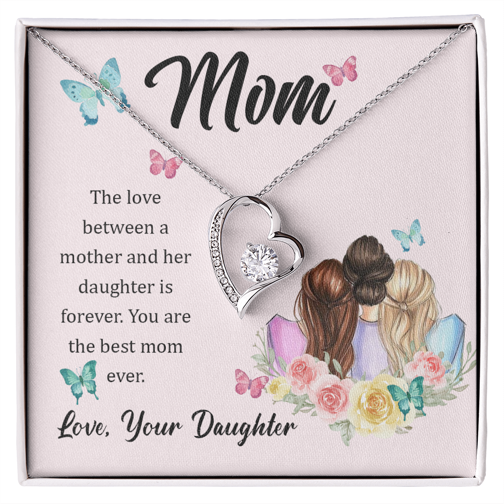 Love Between A Mother & Daughter Forever Gold Love Necklace | Mother's Day Gift | Gift From Daughter | Gift For Mom