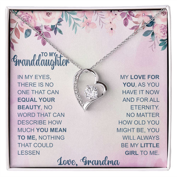 To Granddaughter, In My Eyes Forever Love Necklace | From Grandma