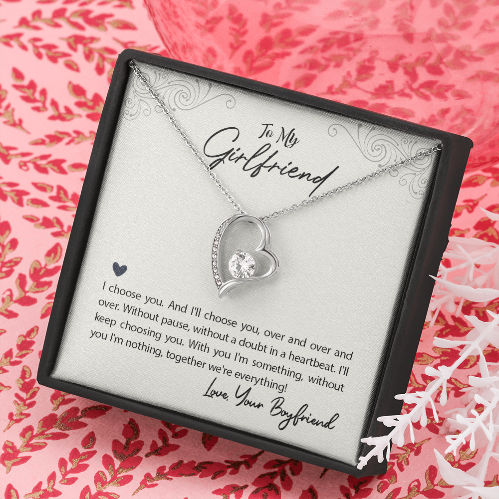 I Choose You Forever Gold Love Necklace | Anniversary Gift | Necklace for Girlfriends | Gift For Girlfriend