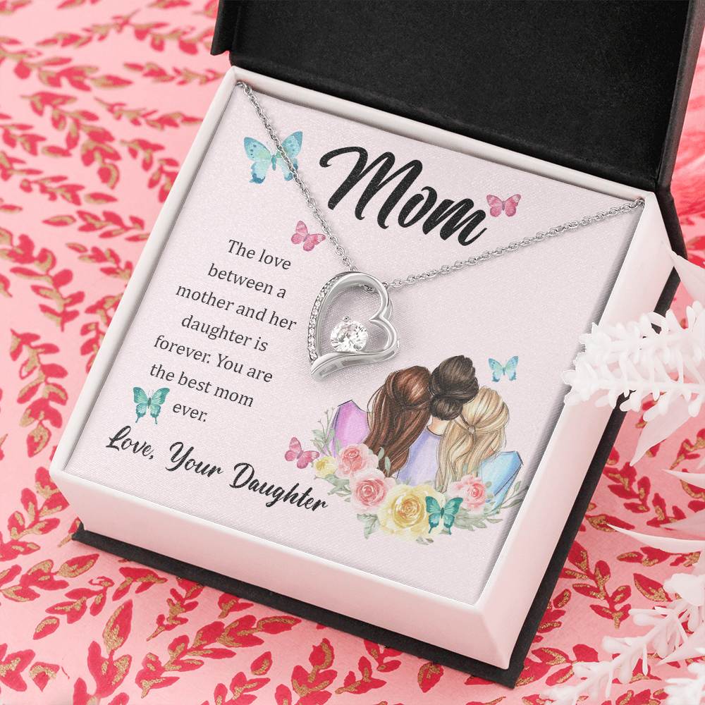 To My Mother Gift Forever Love Necklace Message Card Gift from