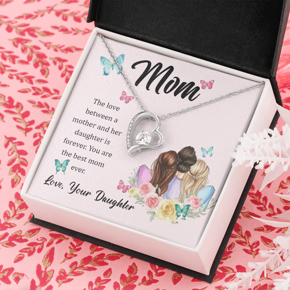 Love Between A Mother & Daughter Forever Gold Love Necklace | Mother's Day Gift | Gift From Daughter | Gift For Mom