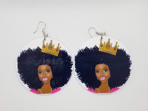 Respect The Queen Earrings - Marvel Hairs