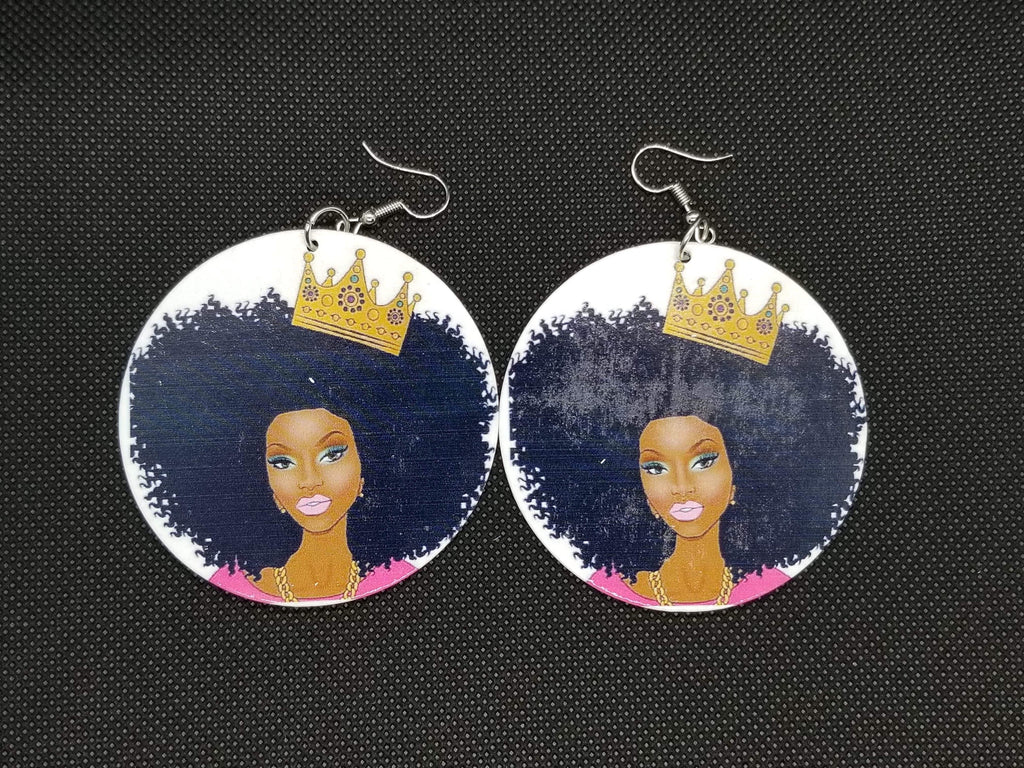 Respect The Queen Earrings - Marvel Hairs