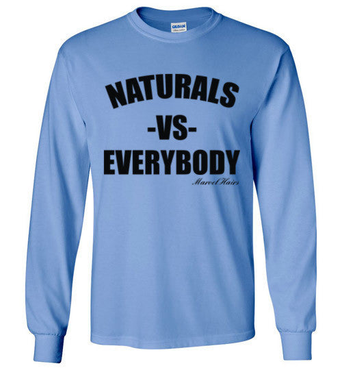 Naturals vs Everybody Long Sleeve T-Shirt - Marvel Hairs