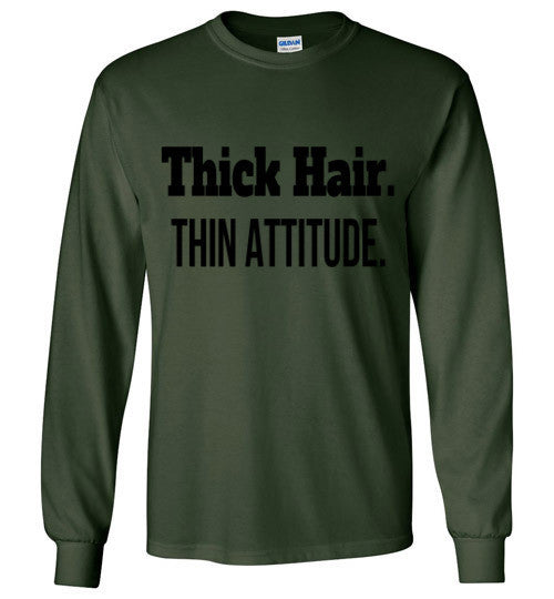 Thick Hair, Thin Attitude Long Sleeve T-Shirt - Marvel Hairs