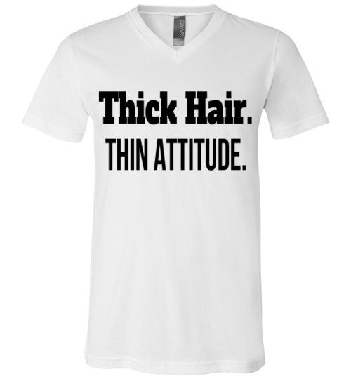 Thick Hair, Thin Attitude V-Neck T-Shirt - Marvel Hairs